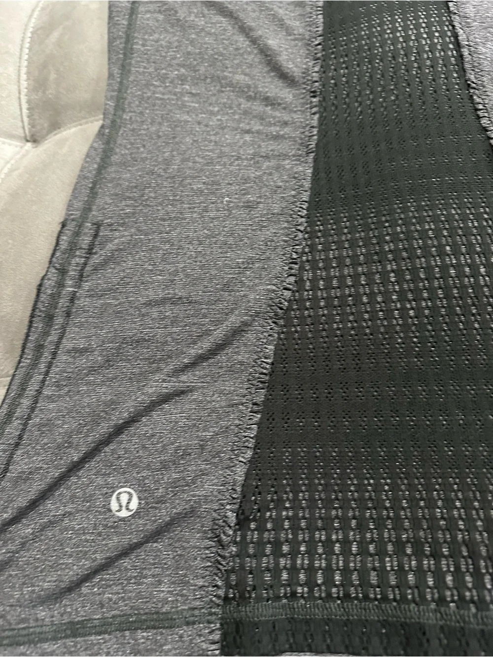 Lululemon Women's Gray Sleeveless Mesh-Back Tank Top